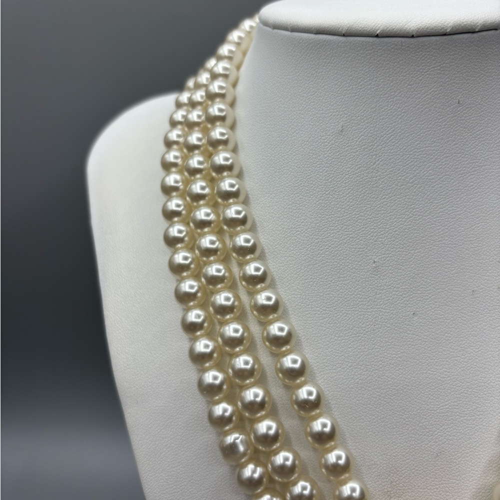 Elegant Faux Pearl Glass Bead Necklace JP211 - Picture 4 of 9